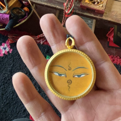 Eye of Wisdom Thangka Amulet Necklace
