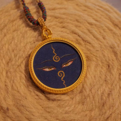 Eye of Wisdom Thangka Amulet Necklace