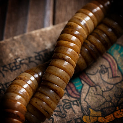 Guardian Yak Bone Protection 108 Mala Beads - Handcrafted Energy Talisman
