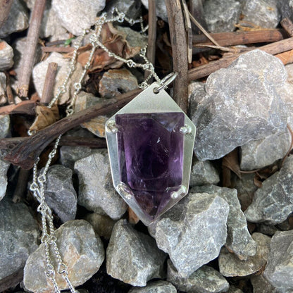 Guardian Spirit Amethyst Pendant Necklace