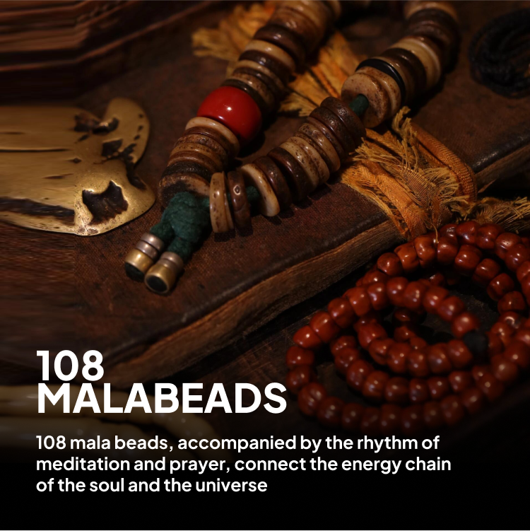 Guardian Yak Bone Protection 108 Mala Beads - Handcrafted Energy Talisman