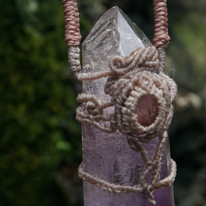 Gentle Calm Amethyst Wax Rope Pendant